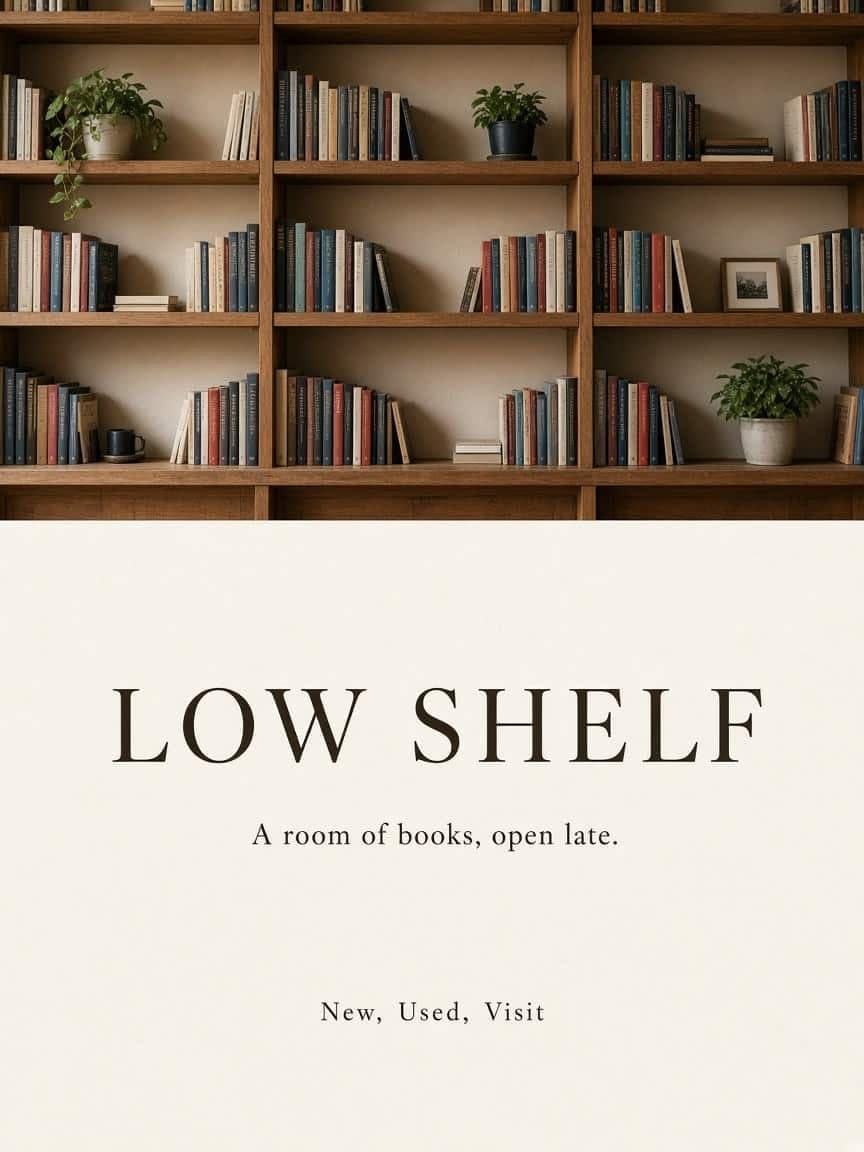 Low Shelf bookstore website
