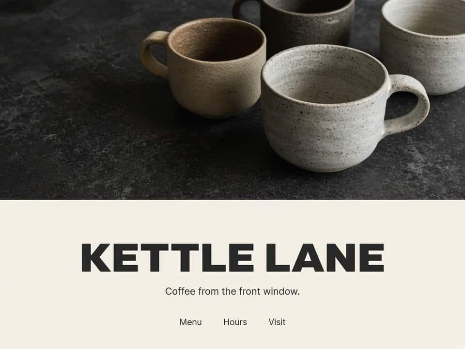 Kettle Lane cafe website
