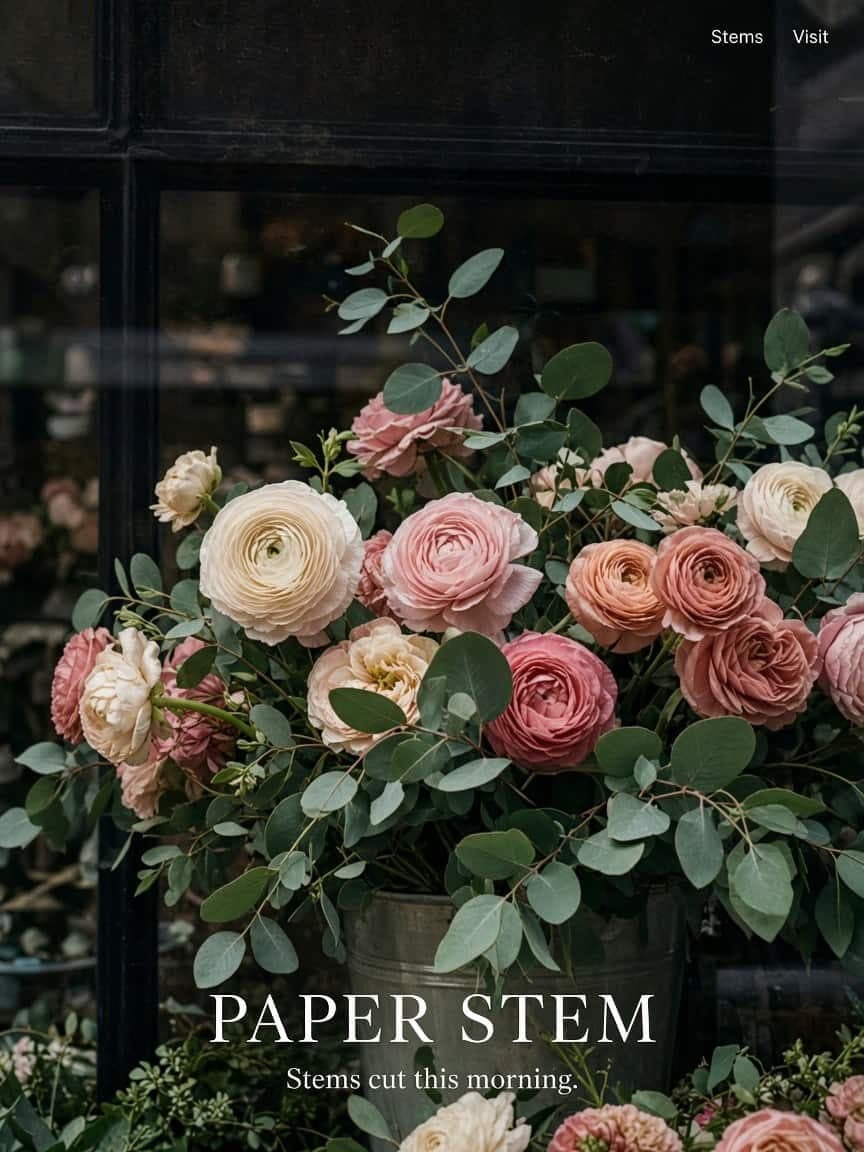 Paper Stem florist website