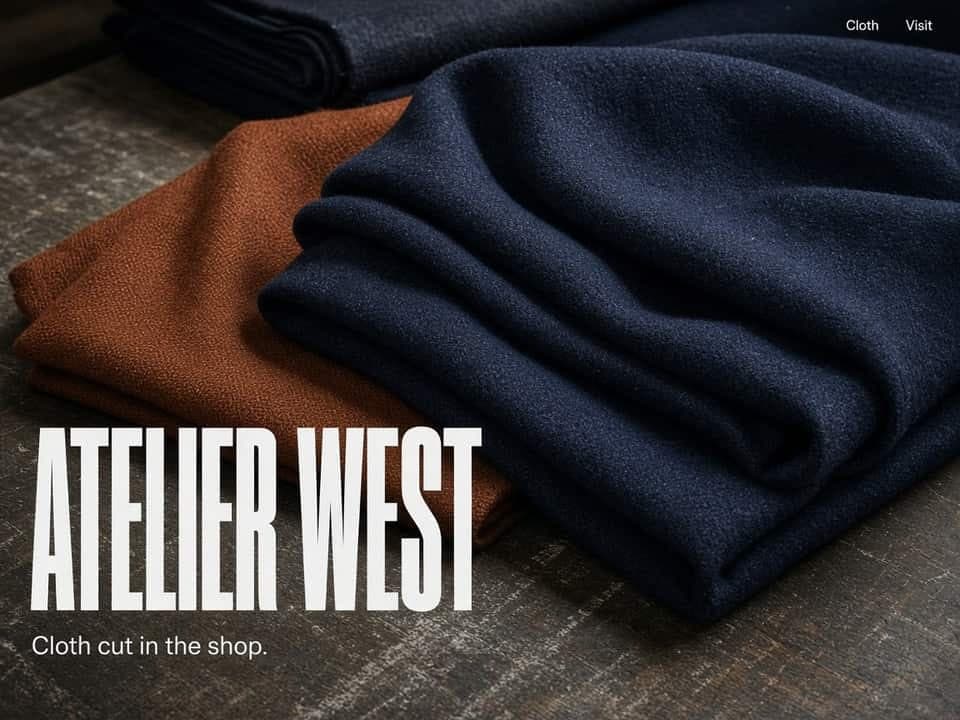 Atelier West tailor website